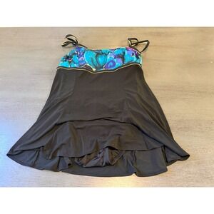 black blue GREAT LENGTHS   one piece swimsuit size 10